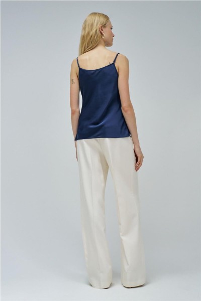 Top satinado Salsa con encaje