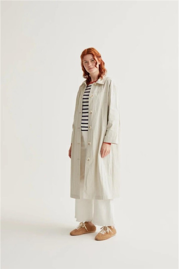 Gabardina Compañía Fantástica blanco roto