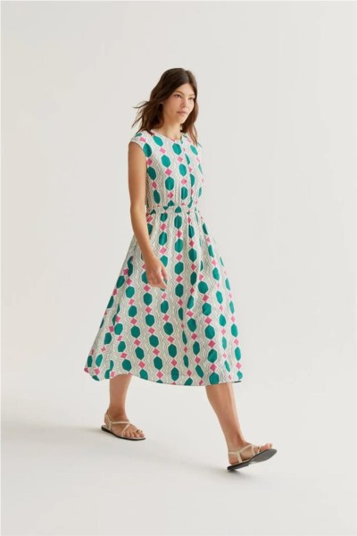 Vestido Compañía Fantástica midi con estampado Geometric