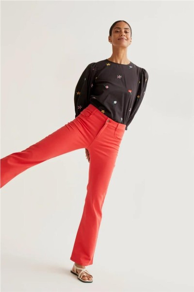 Top Compañía Fantástica con estampado Black Gardener Flowers