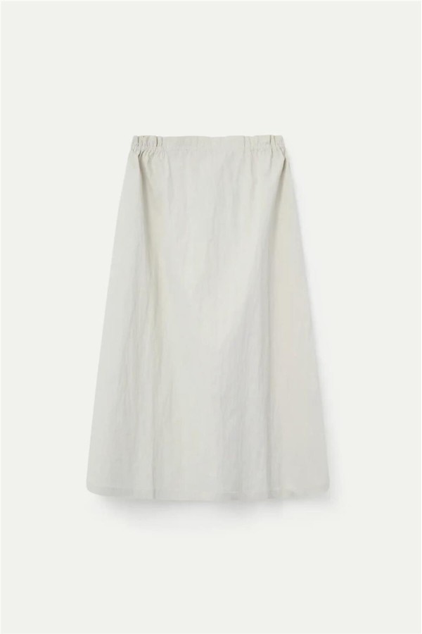 Falda midi blanco roto