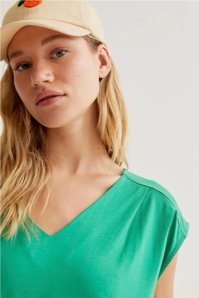 Camiseta Compañía Fantástica verde manga sisa