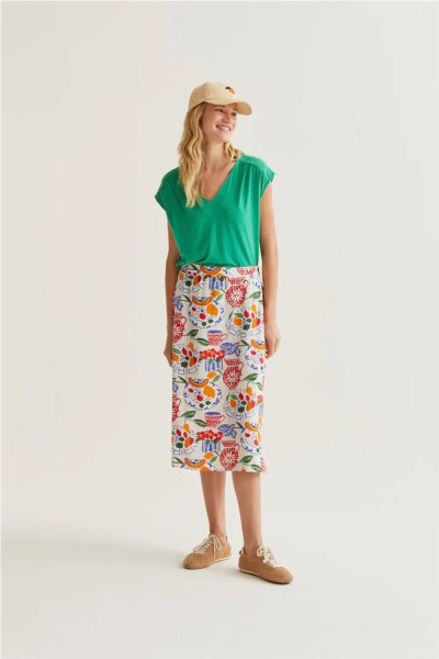 Camiseta Compañía Fantástica verde manga sisa