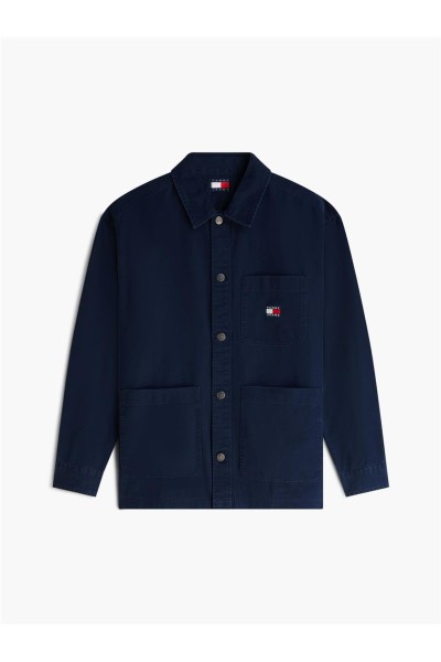 Sobrecamisa Tommy Jeans de corte oversize con parche