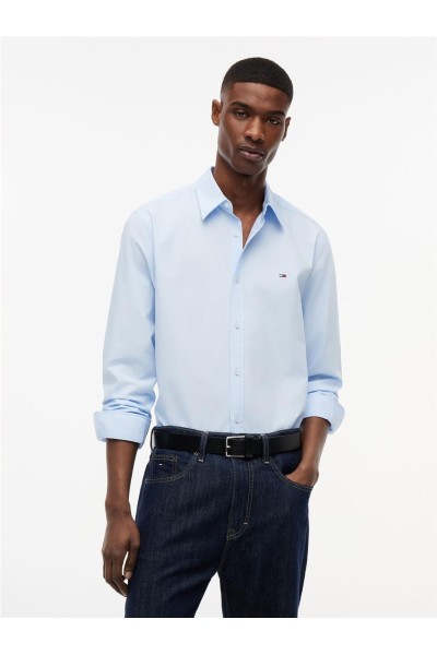 Camisa Tommy Jeans de popelín con logo bordado