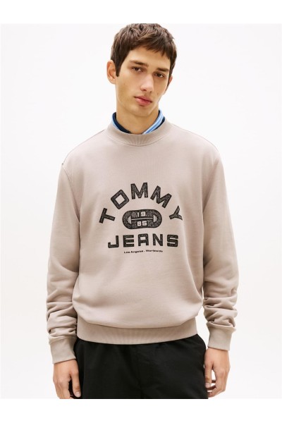 Sudadera Tommy Jeans de felpa con cuello redondo