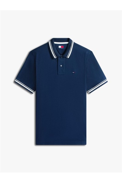 Polo Tommy Jeans de corte regular ribeteado con logo