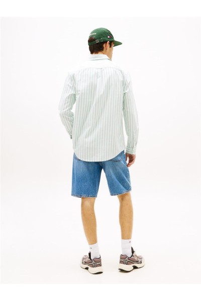 Camisa Tommy Jeans oxford de rayas