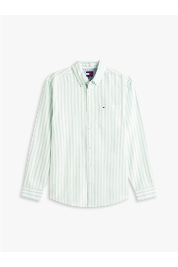 Camisa Tommy Jeans oxford de rayas