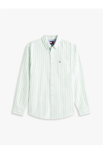 Camisa Tommy Jeans oxford de rayas