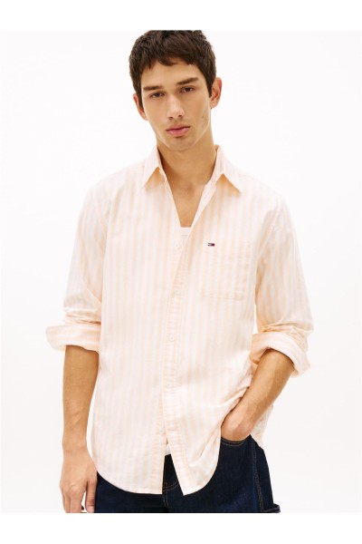 Camisa Tommy Jeans oxford de rayas