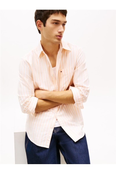 Camisa Tommy Jeans oxford de rayas