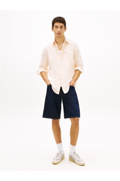 Camisa Tommy Jeans oxford de rayas