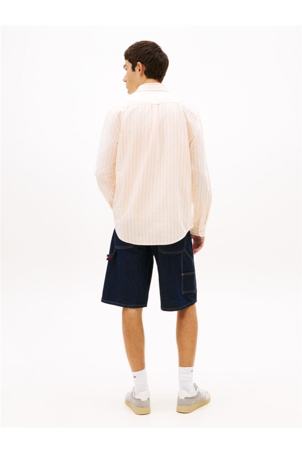 Camisa Tommy Jeans oxford de rayas