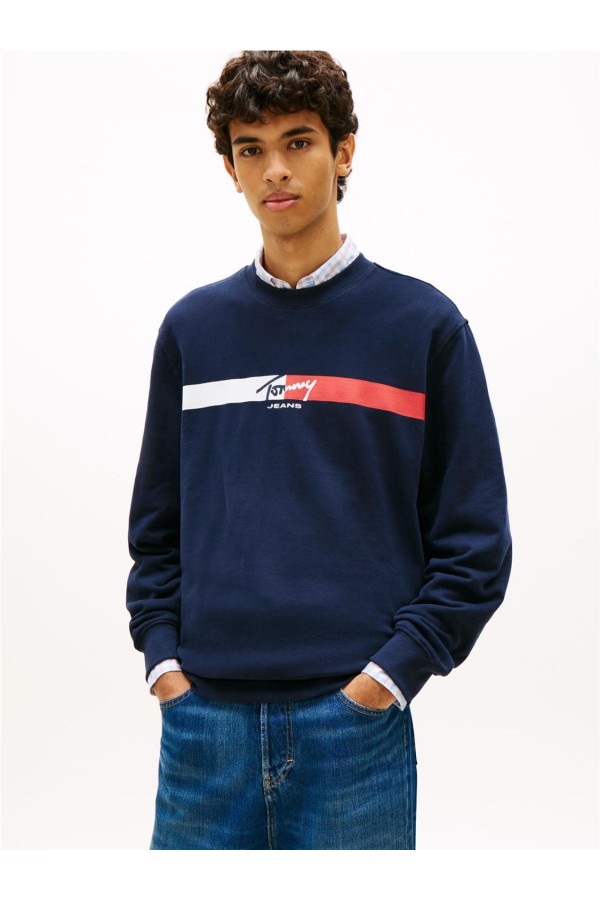 Sudadera Tommy Jeans de cuello redondo con logo