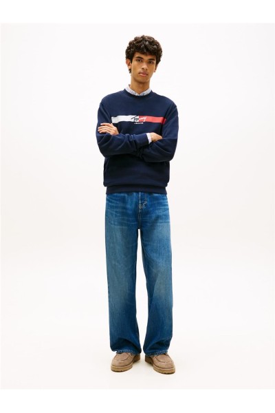 Sudadera Tommy Jeans de cuello redondo con logo