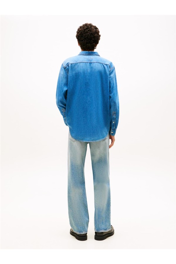 Camisa Tommy Jeans denim relaxed fit