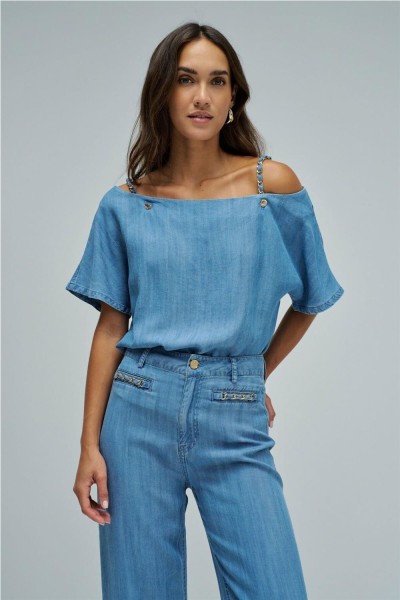 Blusa Salsa en lightdenim