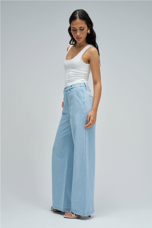 Pantalón Salsa chino wide leg en...