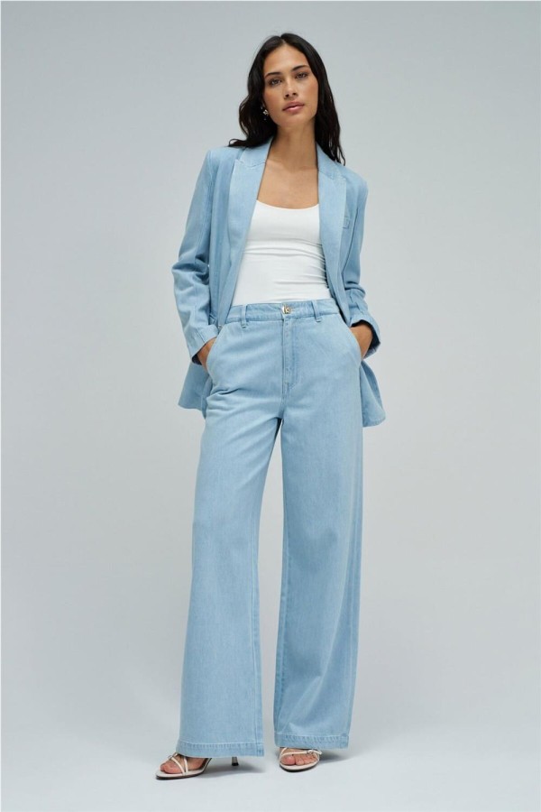 Pantalón Salsa chino wide leg en...