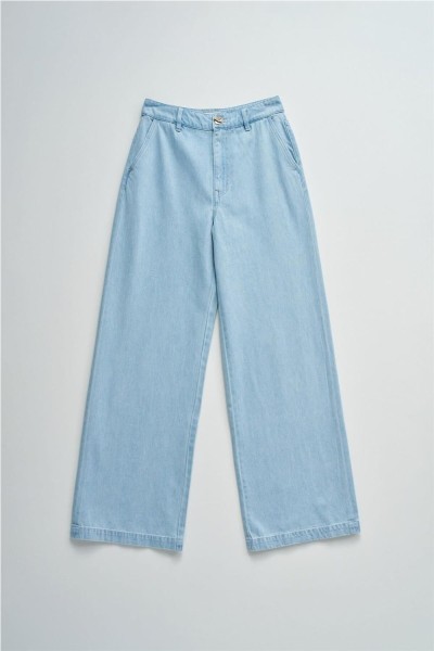 Pantalón Salsa chino wide leg en lightdenim