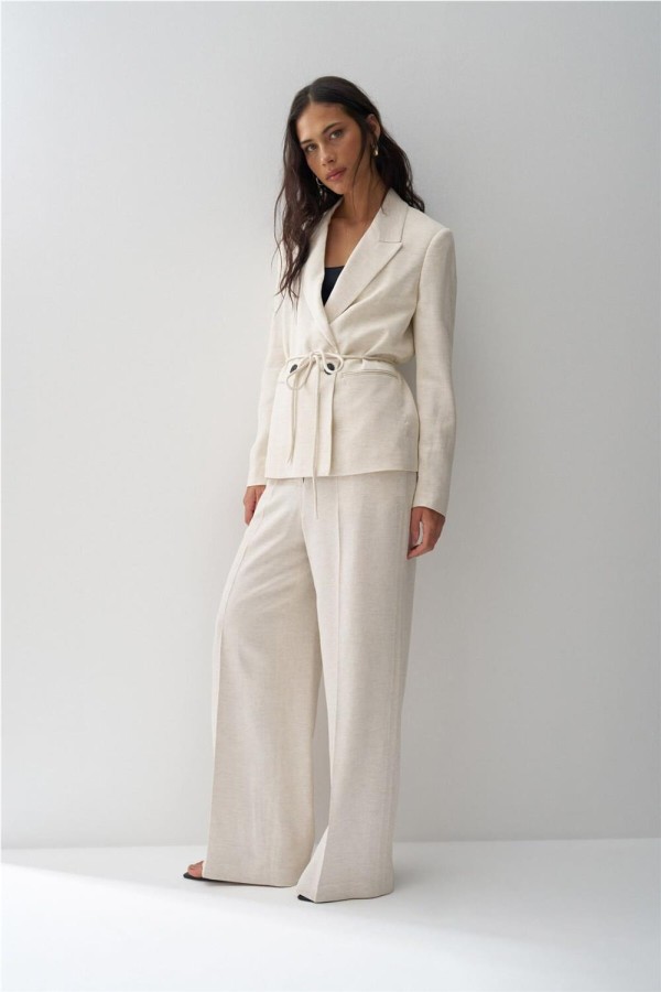 Blazer Salsa con lino