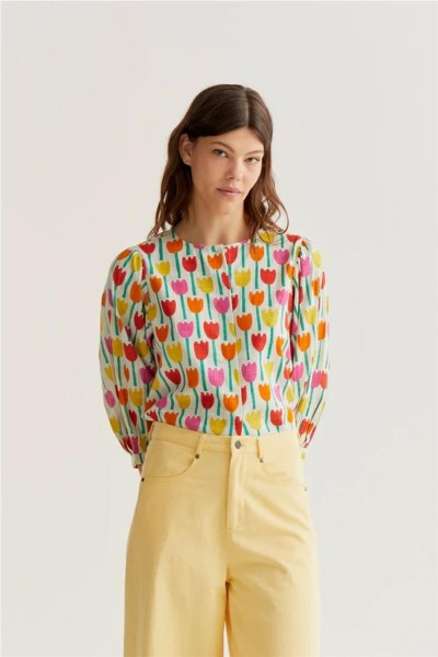 Camisa Compañía Fantástica con estampado Tulipa