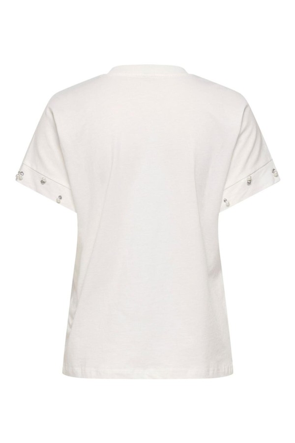Camiseta Only Olivia con abalorios en la manga 2