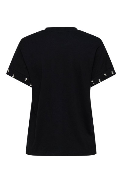 Camiseta Only Olivia con abalorios en la manga