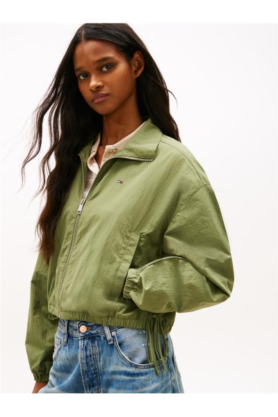 Chaqueta Tommy Jeans con cremallera y cordón lateral