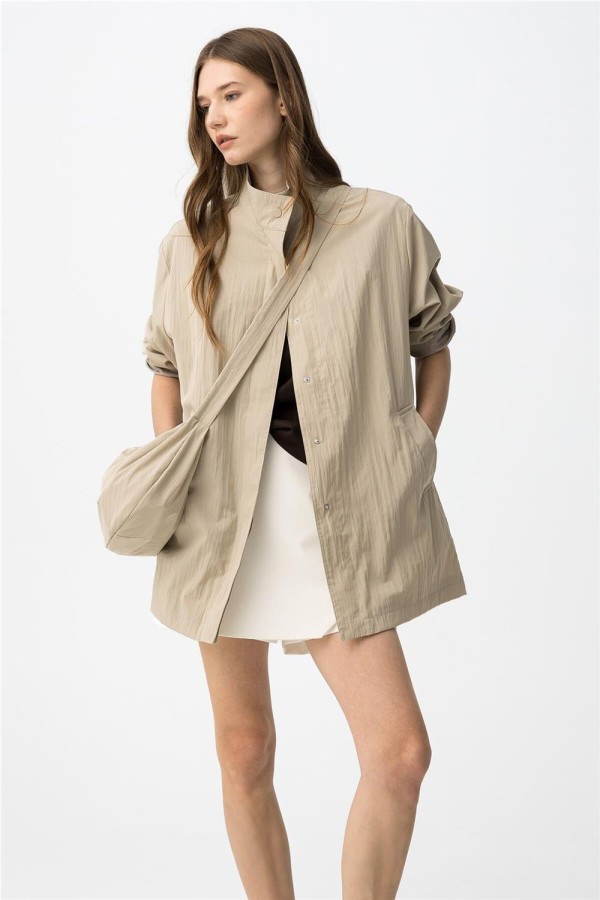 Chaqueta Tiffosi oversize beige 2