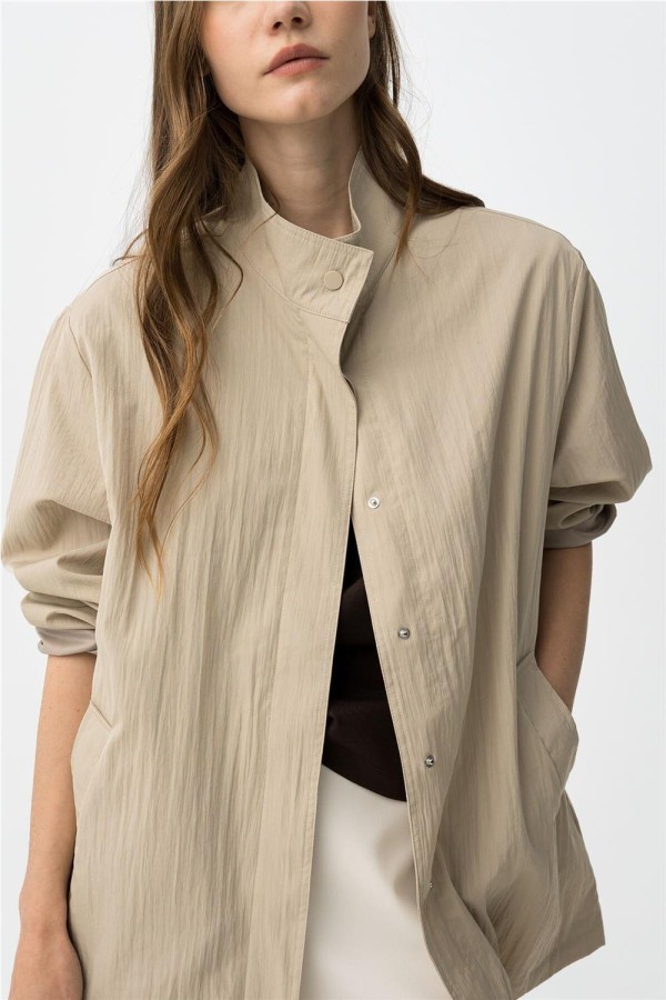 Chaqueta Tiffosi oversize beige