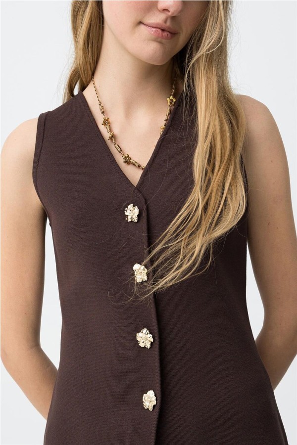 Chaleco Tiffosi chocolate