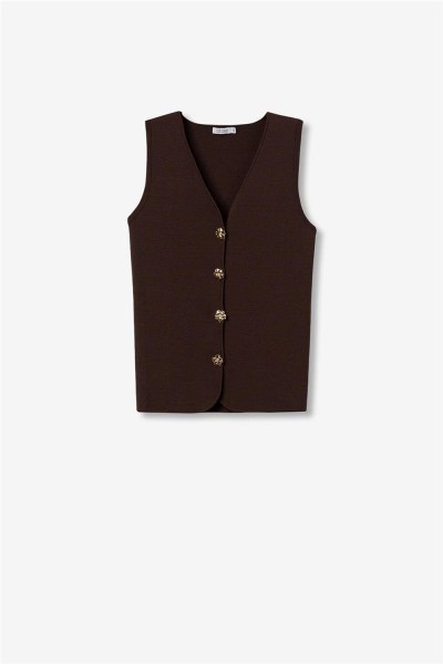 Chaleco Tiffosi chocolate