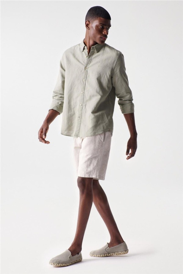 Camisa Salsa con mezcla de lino