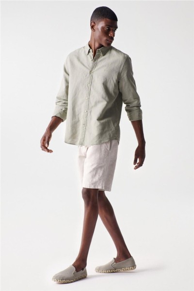 Camisa Salsa con mezcla de lino