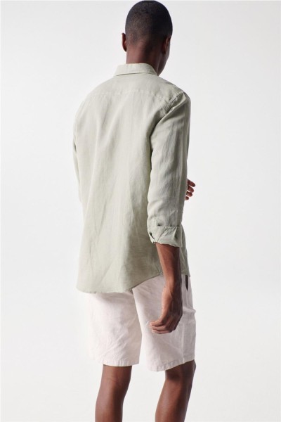 Camisa Salsa con mezcla de lino