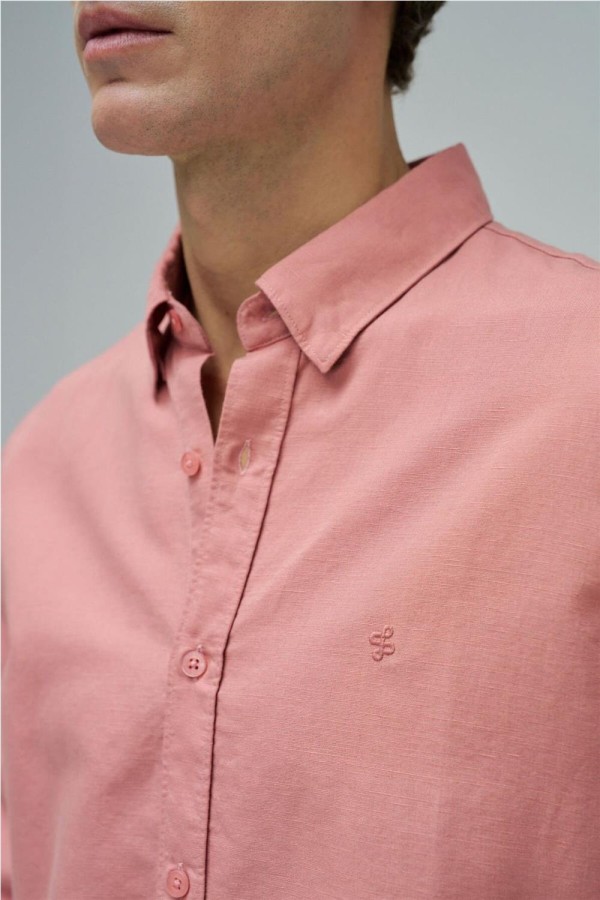 Camisa Salsa con mezcla de lino