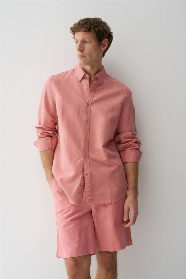 Camisa Salsa con mezcla de lino