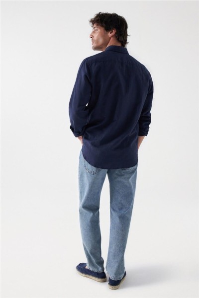 Camisa Salsa con mezcla de lino