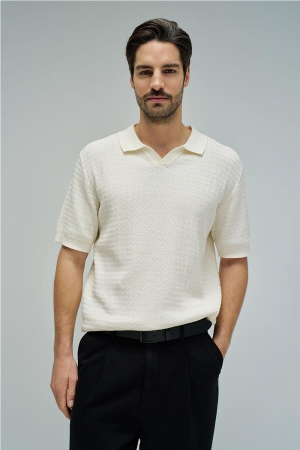 Polo Salsa en malha tricotada