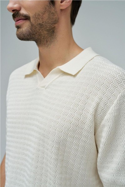 Polo Salsa en malha tricotada