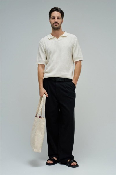 Polo Salsa en malha tricotada