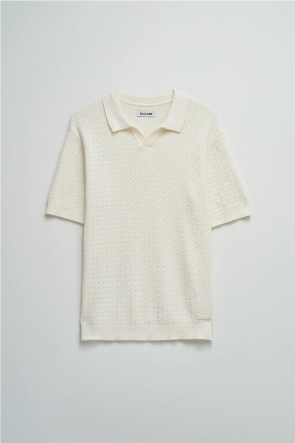 Polo Salsa en malha tricotada