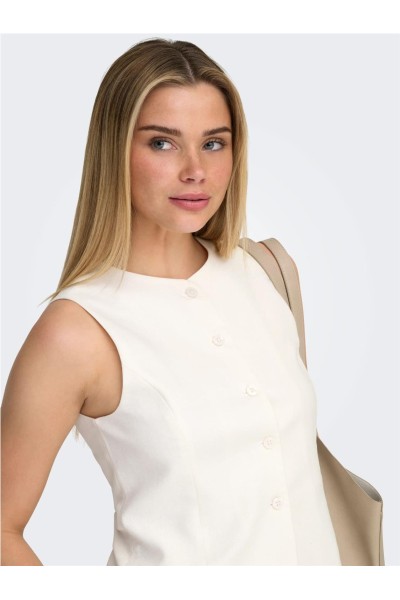 Chaleco Only Goa de lino