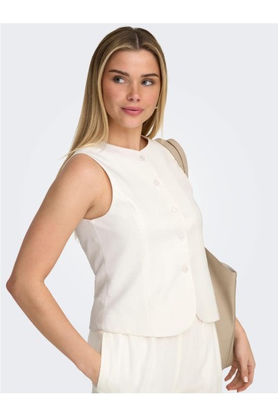 Chaleco Only Goa de lino