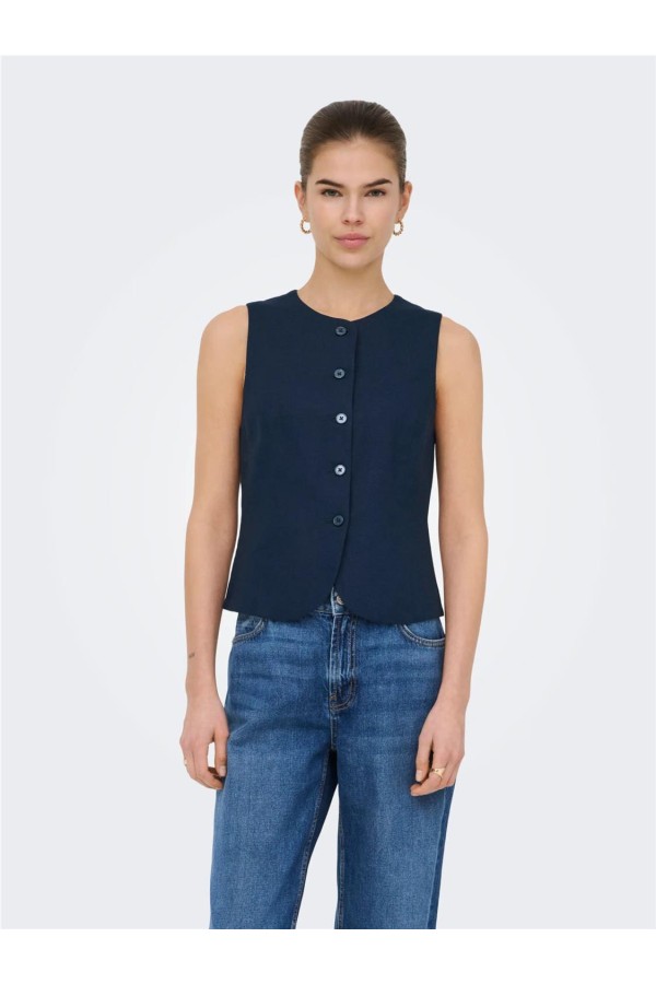 Chaleco Only Goa de lino