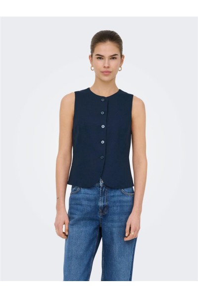 Chaleco Only Goa de lino