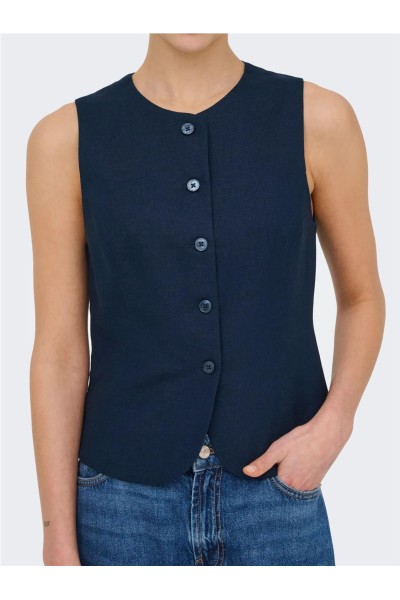 Chaleco Only Goa de lino