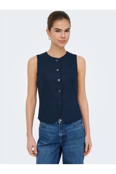 Chaleco Only Goa de lino